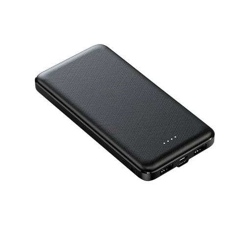 NorthCinch 10,000 mAh USB power bank in black with 4 LED charge dots